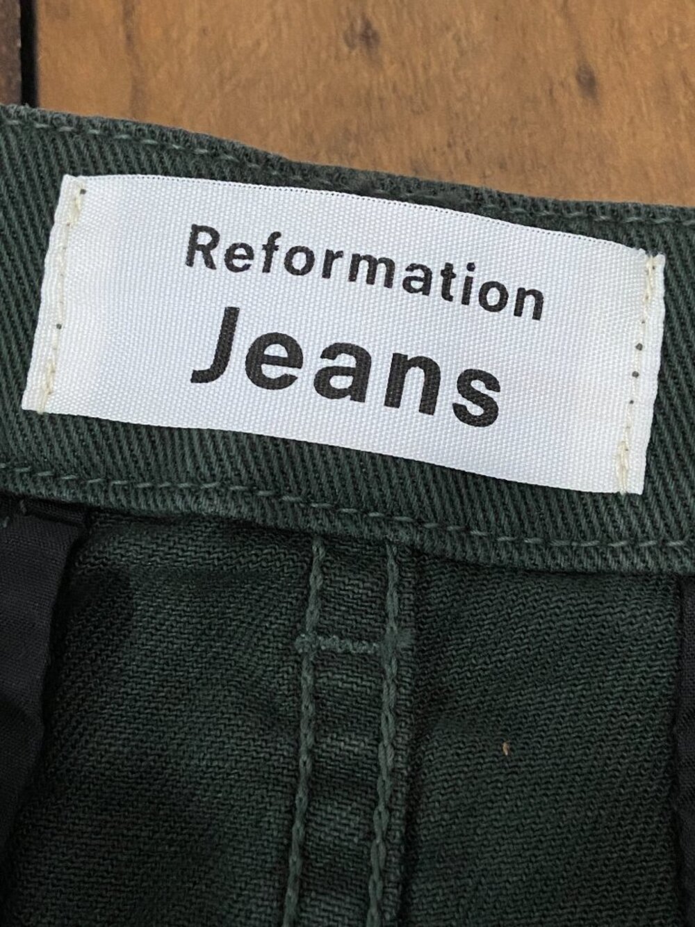 ✨ REFORMATION LANI WORK PANTS IN FOREST GREEN ✨ Size 30 - Picture 3 of 8